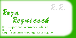 roza reznicsek business card